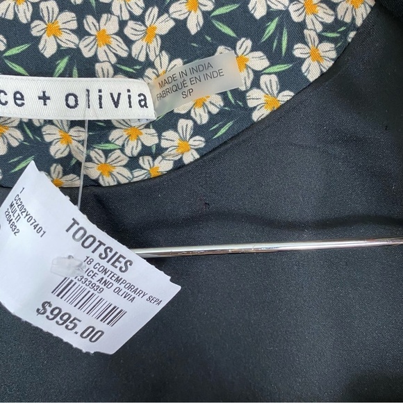 Alice + Olivia Moya Patchwork Tapestry Floral Quilted Coat Belted Butterfly Sz S - Picture 9 of 11